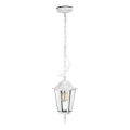 Ulkokattokruunu ketjulla 1xE27/60W/230V IP44 valkoinen