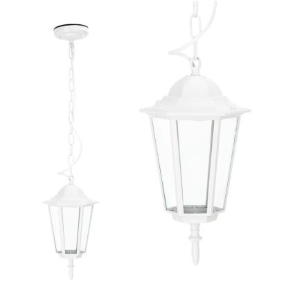 Ulkokattokruunu ketjulla 1xE27/60W/230V IP44 valkoinen