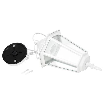 Ulkokattokruunu ketjulla 1xE27/60W/230V IP44 valkoinen