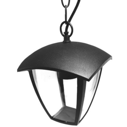 Ulkokattokruunu ketjulla SURVA 1xE27/60W/230V IP44 musta