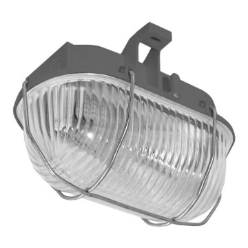 Ulkokattovalo OVAL 1xE27/60W/230V harmaa IP44