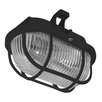 Ulkokattovalo OVAL 1xE27/60W/230V IP44 musta