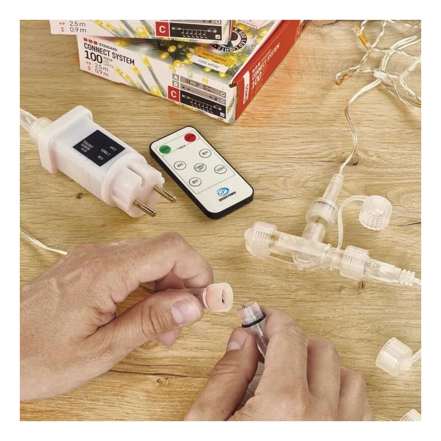 Ulkokäyttöön tarkoitettu haaroituskaapeli liitäntäketjuille 0,5 m IP44