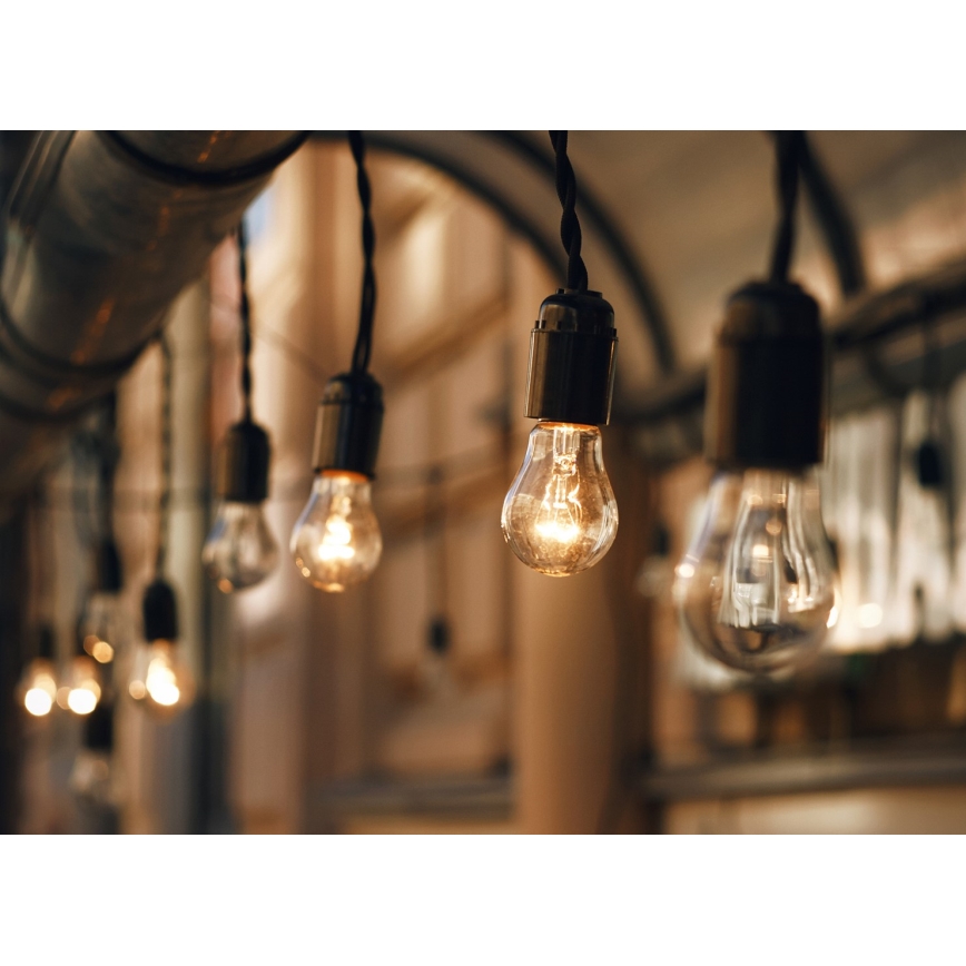 Ulkokäyttöön tarkoitettu koristeketju GARLAND 6,5 m 5xE27/15W/230V IP44