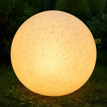 Ulkokäyttöön tarkoitettu koristevalaisin LUMISTONE 1xE27/15W/230V IP65 halkaisija 38 cm