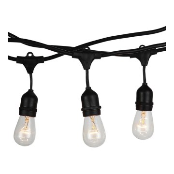 Ulkoketju STRING 5m 10xE27 / 40W / 230V IP54