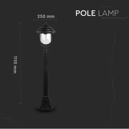 Ulkolamppu 1xE27/60W/230V 111 cm IP44