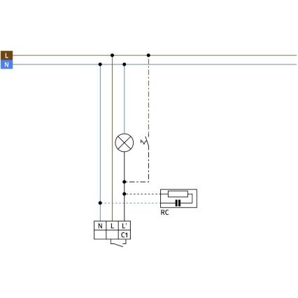 Ulkoliikennanturi LC-CLICK 140° IP44 musta
