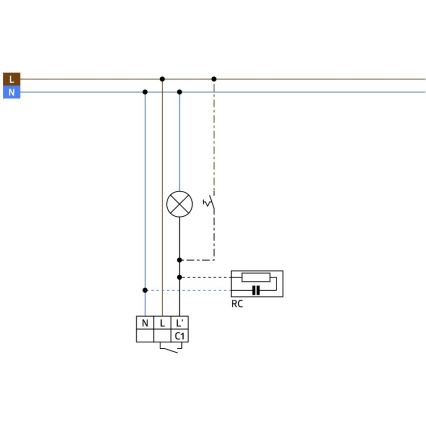 Ulkoliikennanturi LC-CLICK 200° IP44 musta