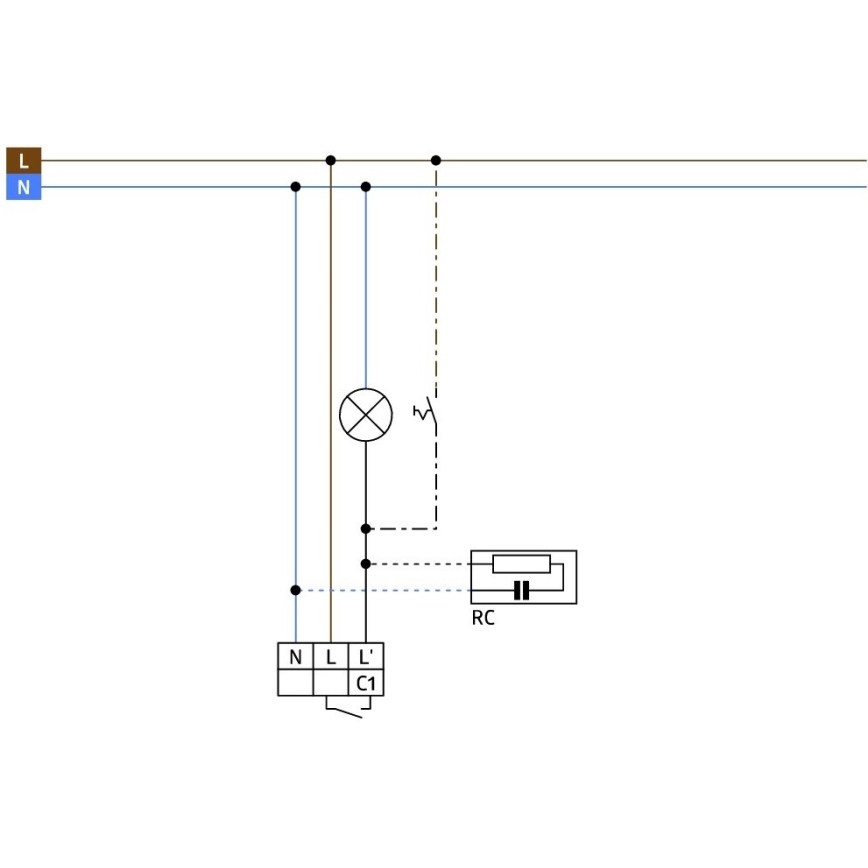 Ulkoliikennanturi LC-CLICK 200° IP44 musta