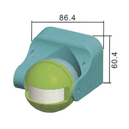 Ulkoliikennanturi PIR B 180° 1200W/230V IP44 musta