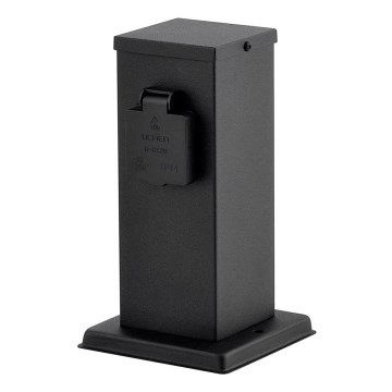 Ulkopistorasiapylväs 2Z SCHUKO 230V antrasiitti IP44
