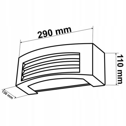 Ulkoseinävalaisin 1xE27/14W/230V IP54 harmaa