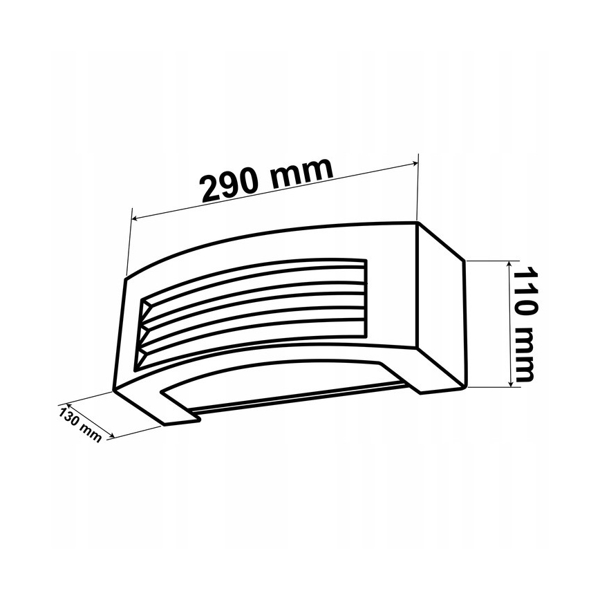 Ulkoseinävalaisin 1xE27/14W/230V IP54 harmaa