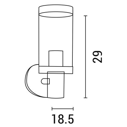 Ulkoseinävalaisin 1xE27/15W/230V IP44 musta