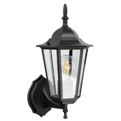 Ulkoseinävalaisin 1xE27 / 60W / 230V IP44 musta