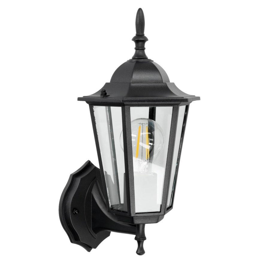 Ulkoseinävalaisin 1xE27 / 60W / 230V IP44 musta