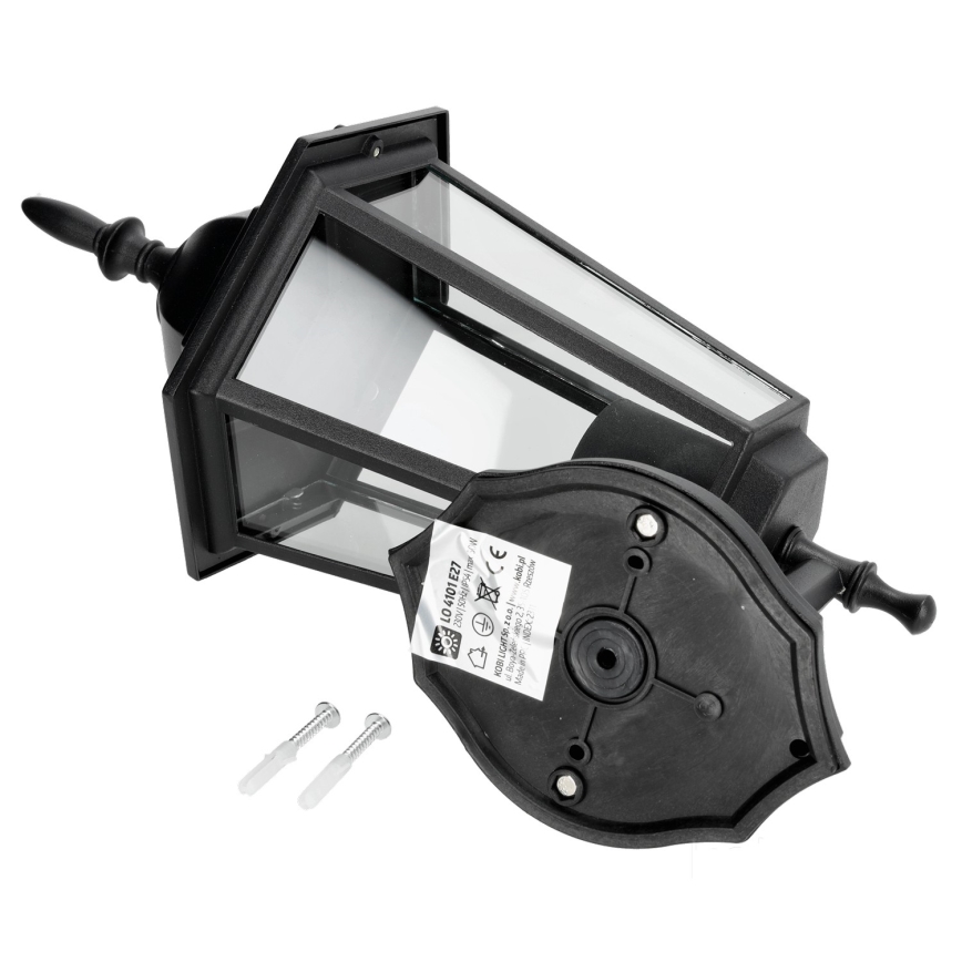 Ulkoseinävalaisin 1xE27 / 60W / 230V IP44 musta