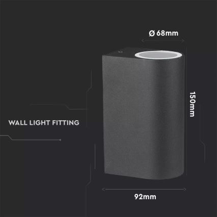 Ulkoseinävalaisin 2xGU10/20W/230V IP44
