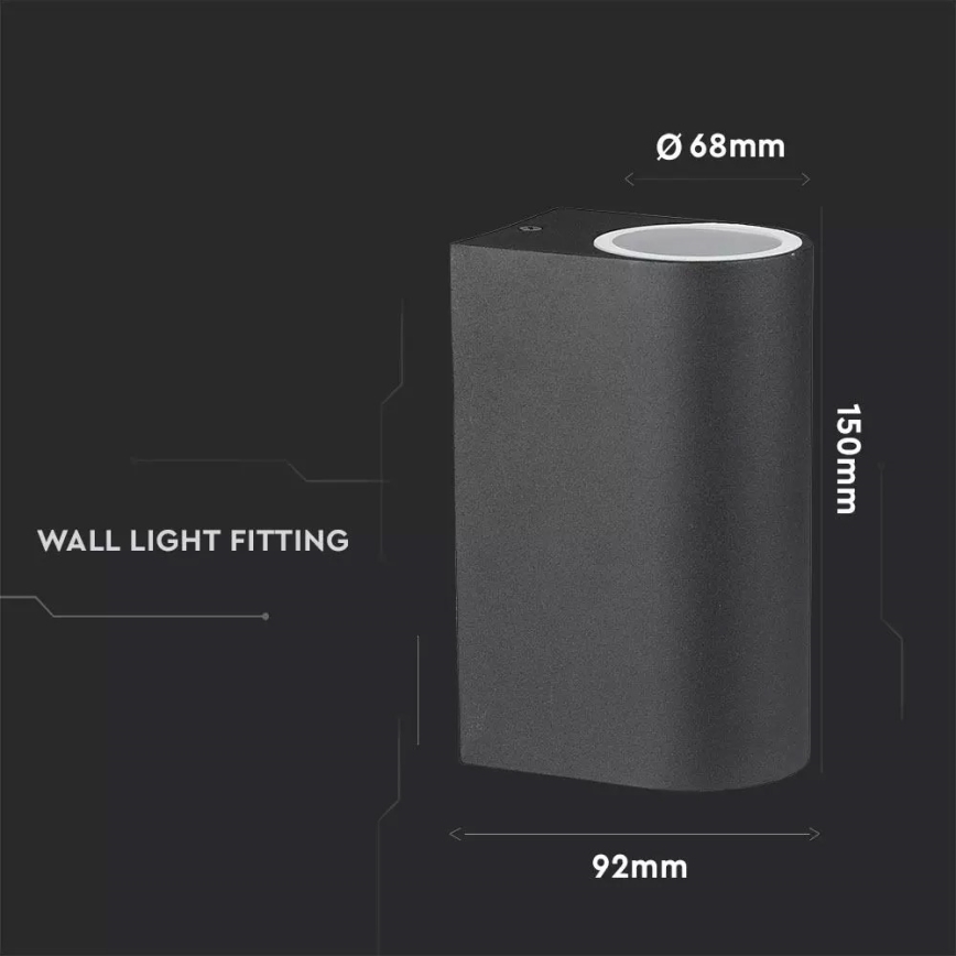 Ulkoseinävalaisin 2xGU10/20W/230V IP44