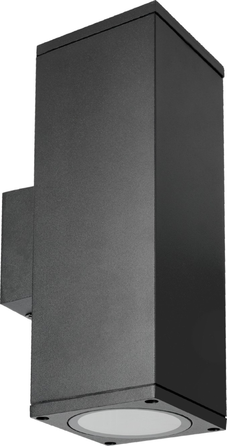 Ulkoseinävalaisin 2xGU10/35W/230V IP54 kulmikas musta