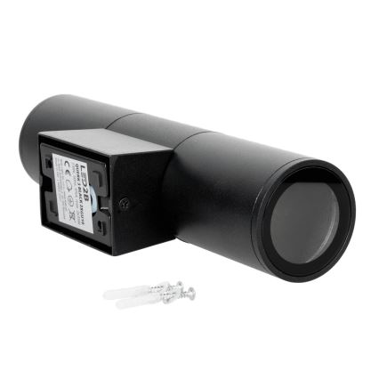 Ulkoseinävalaisin 2xGU10/35W/230V IP54 pyöreä musta
