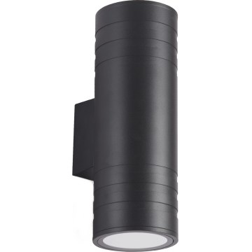 Ulkoseinävalaisin 2xGU10/35W/230V IP54 pyöreä musta