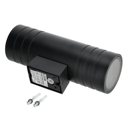 Ulkoseinävalaisin 2xGU10/35W/230V IP54 pyöreä musta