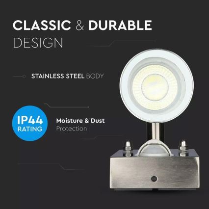 Ulkoseinävalaisin anturilla 2xGU10/35W/230V IP44
