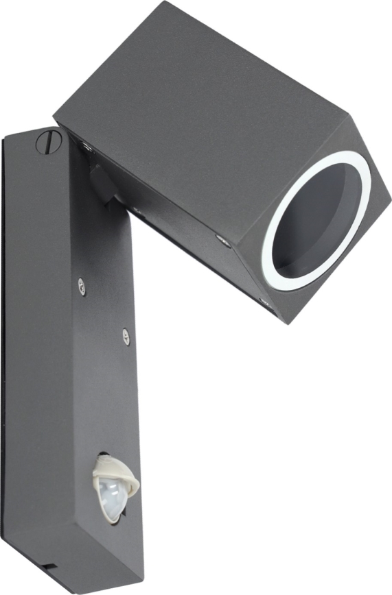 Ulkoseinävalaisin anturilla QUAZAR 1xGU10/35W/230V IP44 harmaa