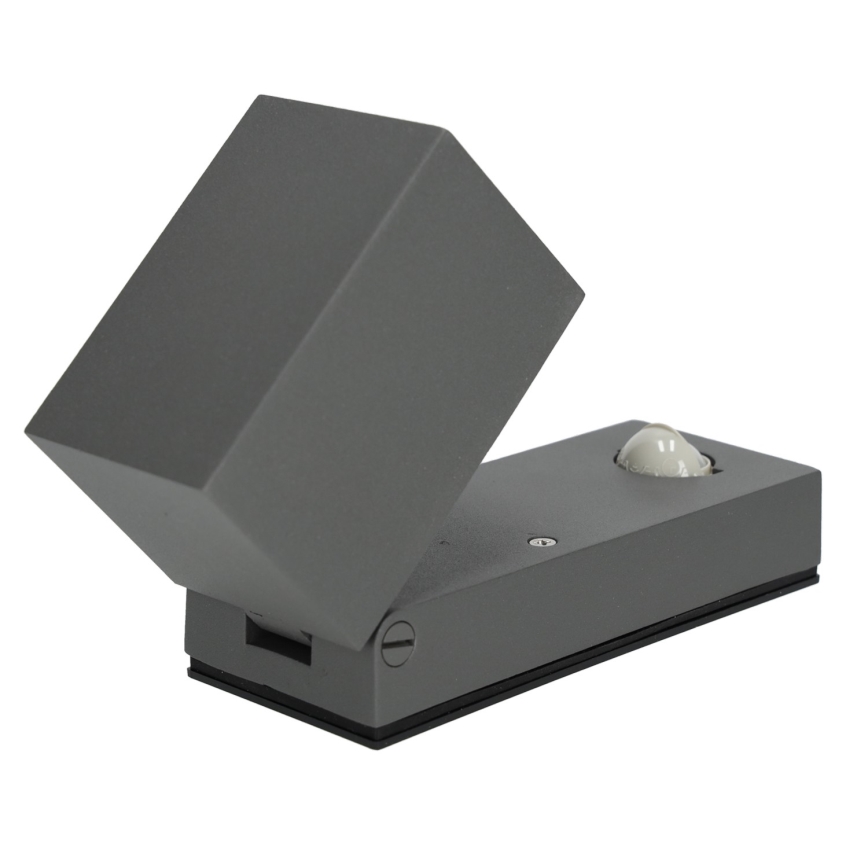 Ulkoseinävalaisin anturilla QUAZAR 1xGU10/35W/230V IP44 harmaa