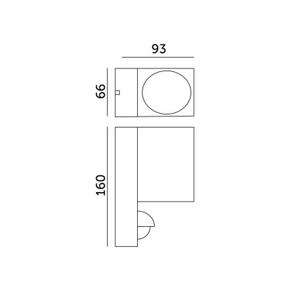 Ulkoseinävalaisin anturilla QUAZAR 1xGU10/35W/230V IP44 harmaa