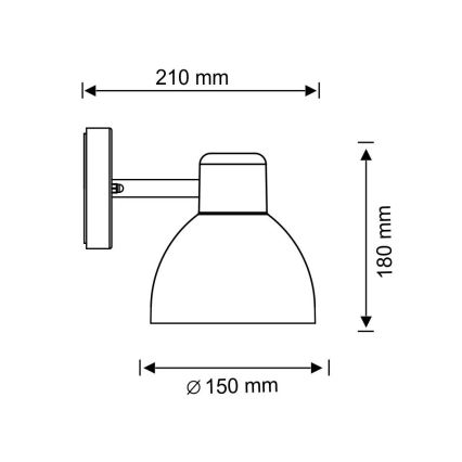 Ulkoseinävalaisin ARNE 1xE27/10W/230V IP44