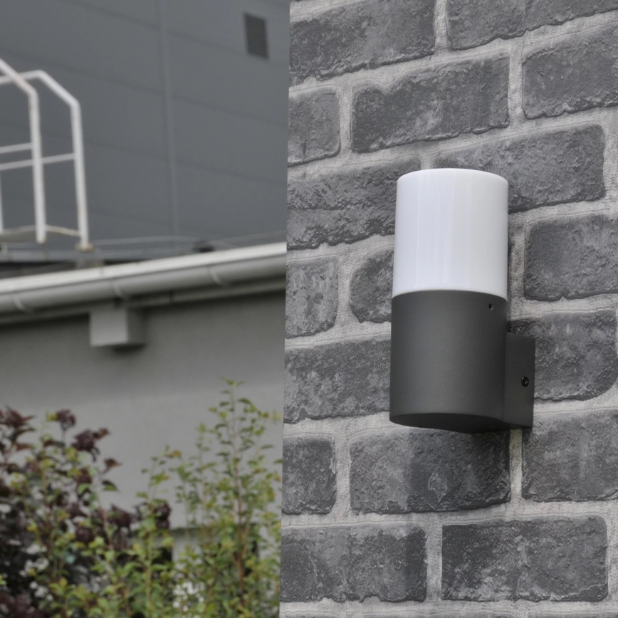 Ulkoseinävalaisin DALLAS 1xE27/12W/230V IP44 grafiitti