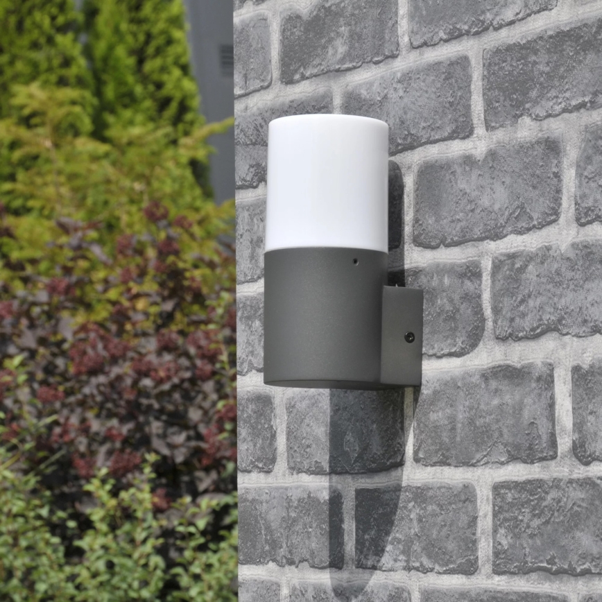 Ulkoseinävalaisin DALLAS 1xE27/12W/230V IP44 grafiitti