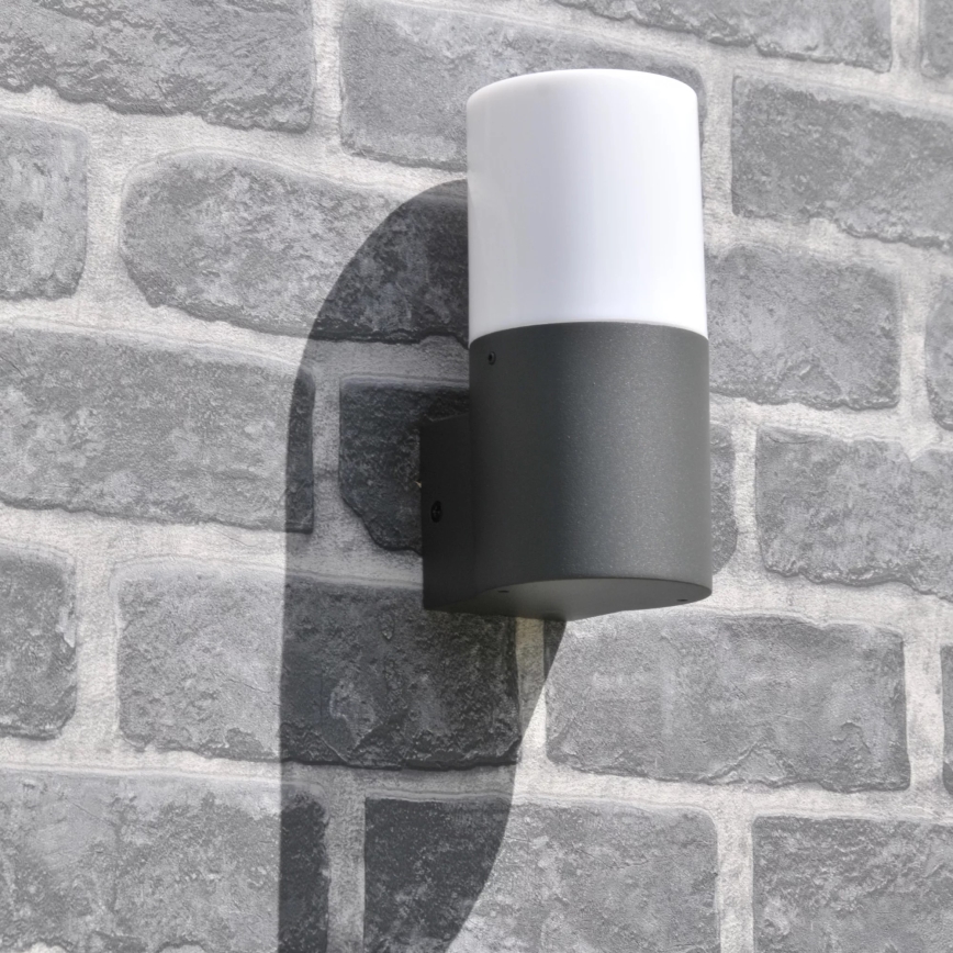 Ulkoseinävalaisin DALLAS 1xE27/12W/230V IP44 grafiitti