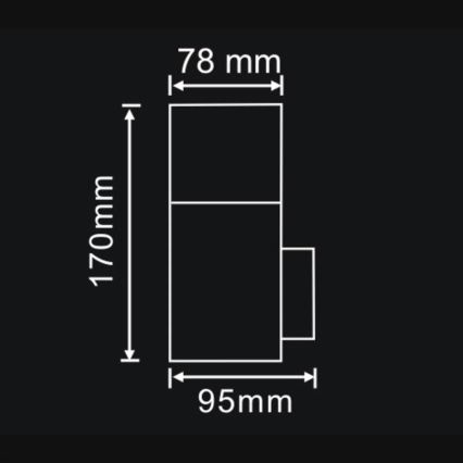 Ulkoseinävalaisin DALLAS 1xE27/12W/230V IP44 grafiitti