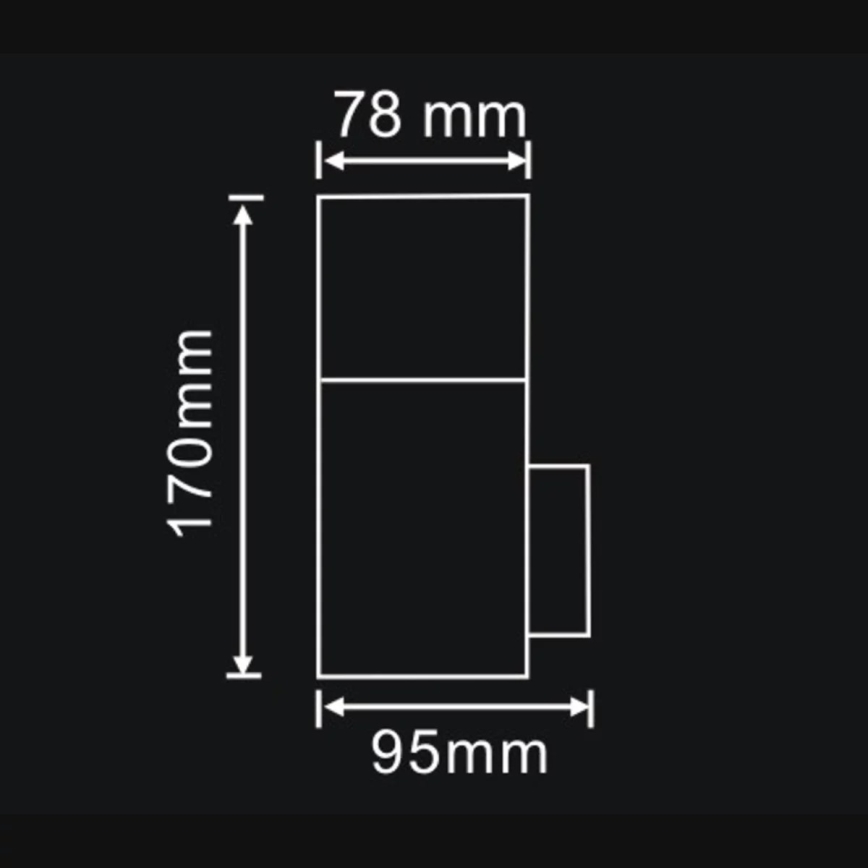Ulkoseinävalaisin DALLAS 1xE27/12W/230V IP44 grafiitti