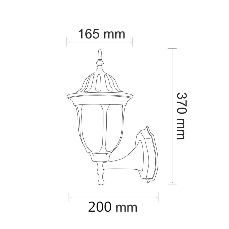 Ulkoseinävalaisin FLORENCJA 1xE27/20W/230V IP43