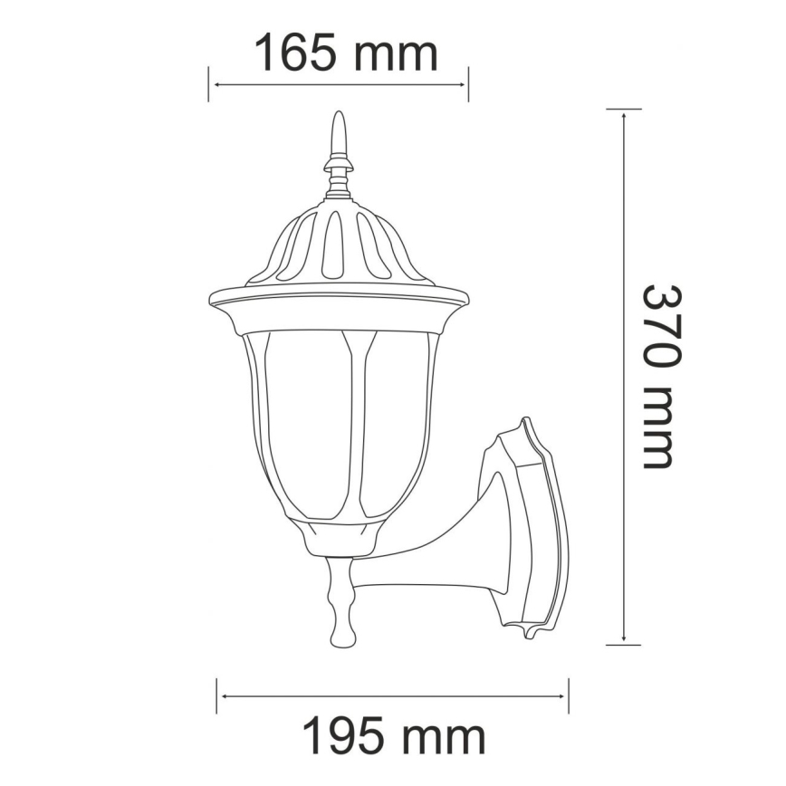 Ulkoseinävalaisin FLORENCJA 1xE27/20W/230V IP43