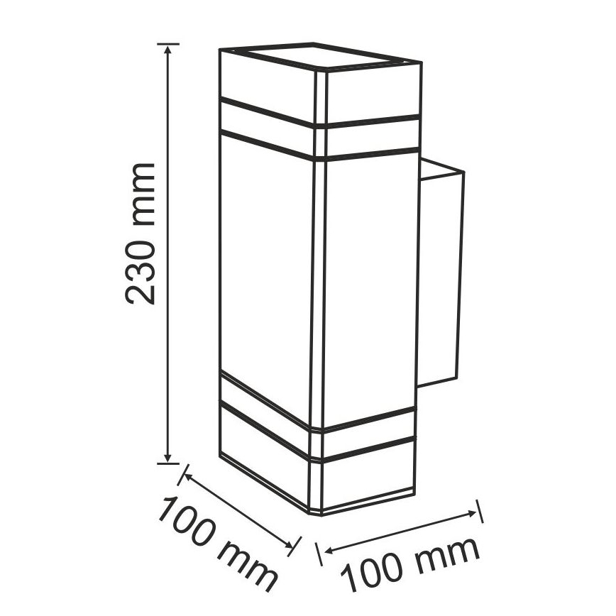 Ulkoseinävalaisin GILBERT 2xGU10/10W/230V IP44