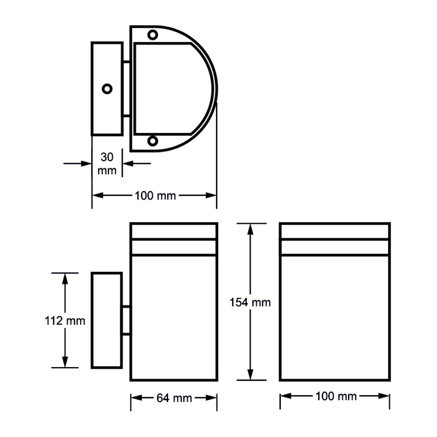 Ulkoseinävalaisin KORTEK 1xGU10/30W/230V IP54 harmaa