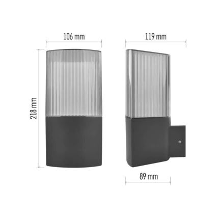Ulkoseinävalaisin LANA 1xE27/25W/230V IP54