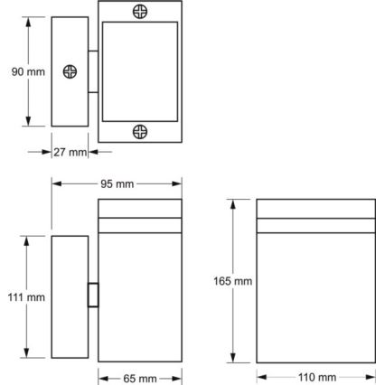 Ulkoseinävalaisin LITEK 1xGU10/30W/230V IP54 harmaa
