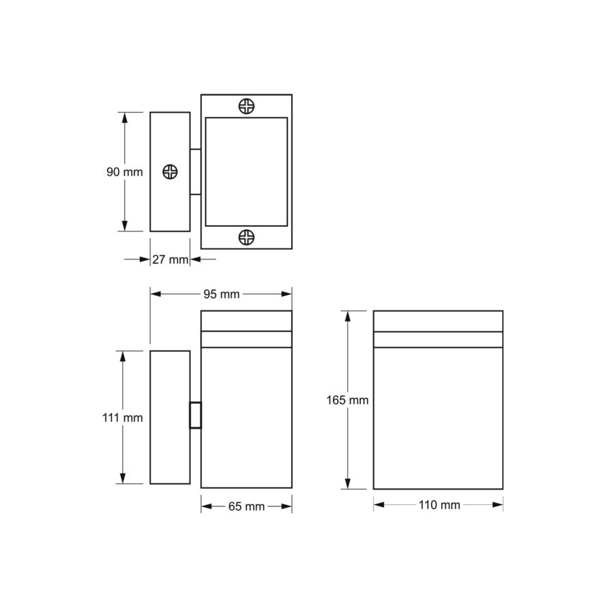 Ulkoseinävalaisin LITEK 1xGU10/30W/230V IP54 harmaa