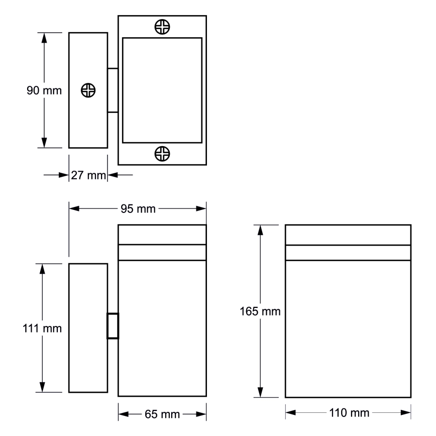 Ulkoseinävalaisin LITEK 1xGU10/35W/230V IP44