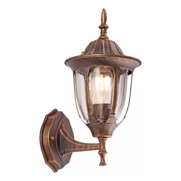 Ulkoseinävalaisin MANOEL 1xE27/15W/230V IP44 pronssi patina