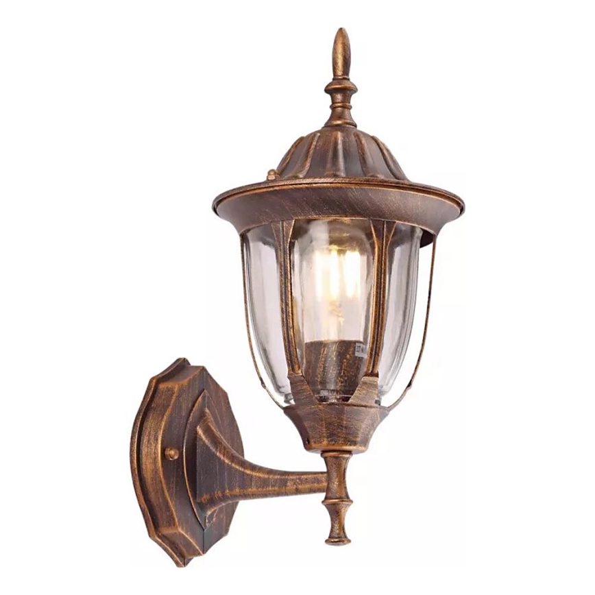 Ulkoseinävalaisin MANOEL 1xE27/15W/230V IP44 pronssi patina