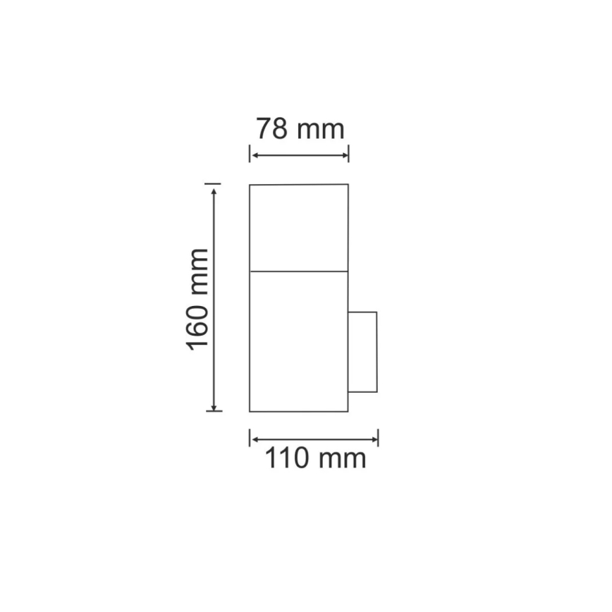 Ulkoseinävalaisin NEW YORK 1xE27/12W/230V IP44 antrasiitti