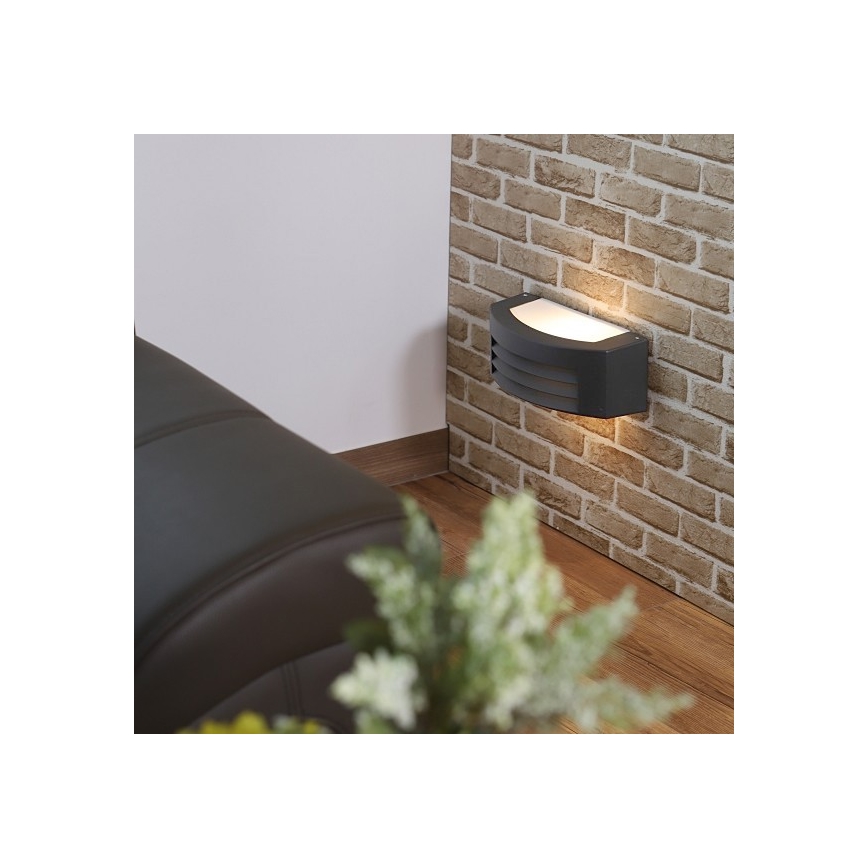 Ulkoseinävalaisin OLIANA 1xE27/60W/230V IP54 antrasiitti